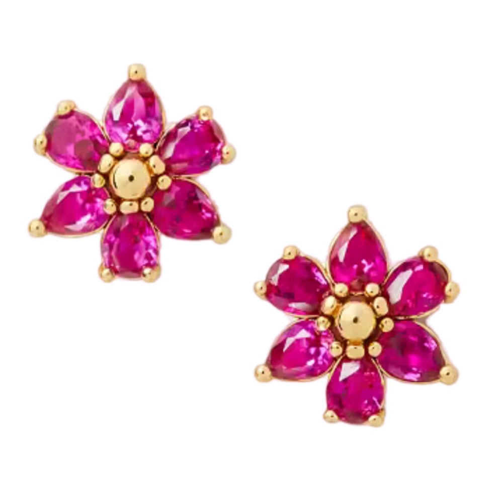 KATE SPADE • Crystal Berry First Bloom Flower Earrings